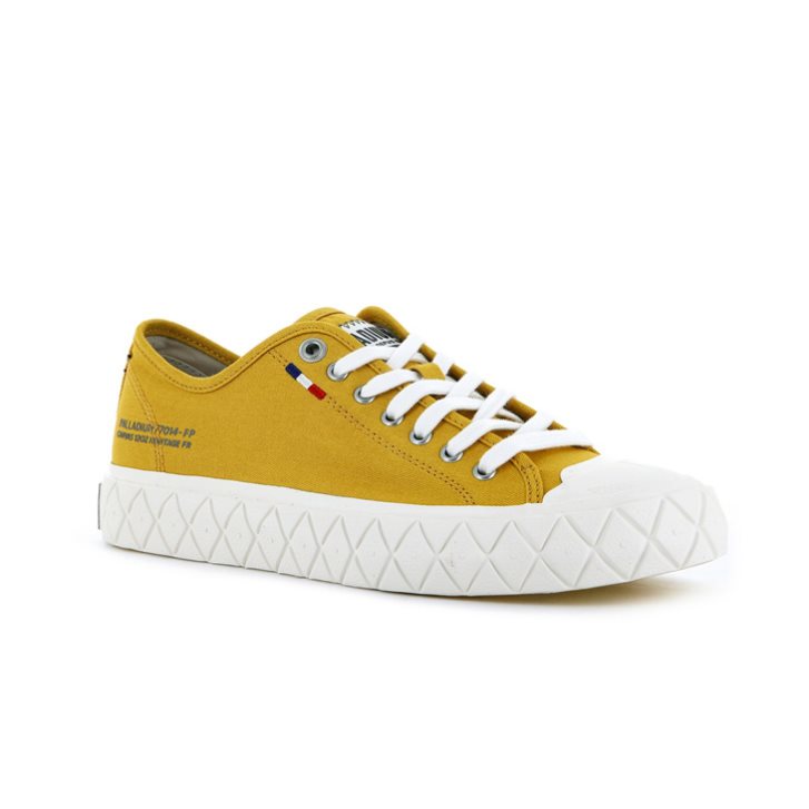 Palladium Palla Ace Canvas Low Tops Women's Sneakers Mustard | UK Z847-VAZ